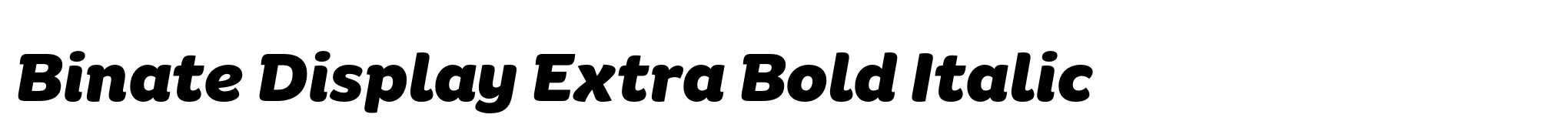 Binate Display Extra Bold Italic image